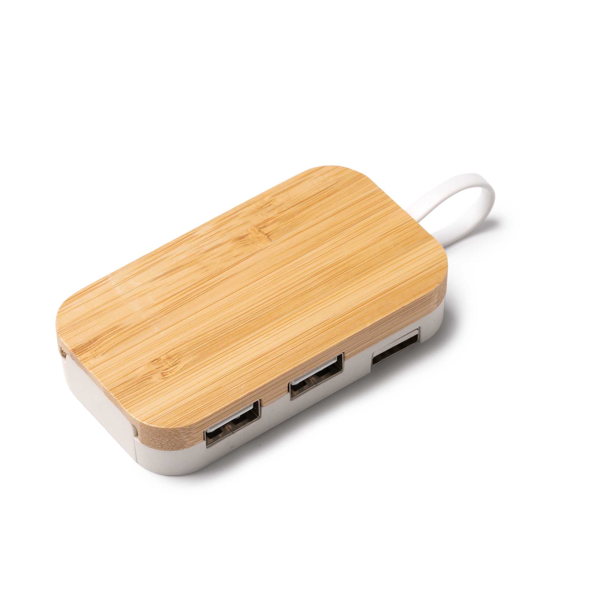 Hub USB realizzato in bambù
