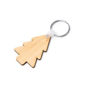 Portachiavi bambu a forma di albero di natale per gadget personalizzati aziendali natalizi